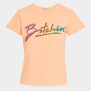 🆕 MOTHER The Lil Goodie Goodie Tee 'Bitchin' in Peach Cobbler